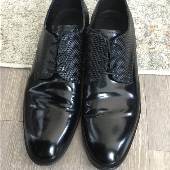 Emporia Armani Man’s Black leather shoe $150 size8 main image 7